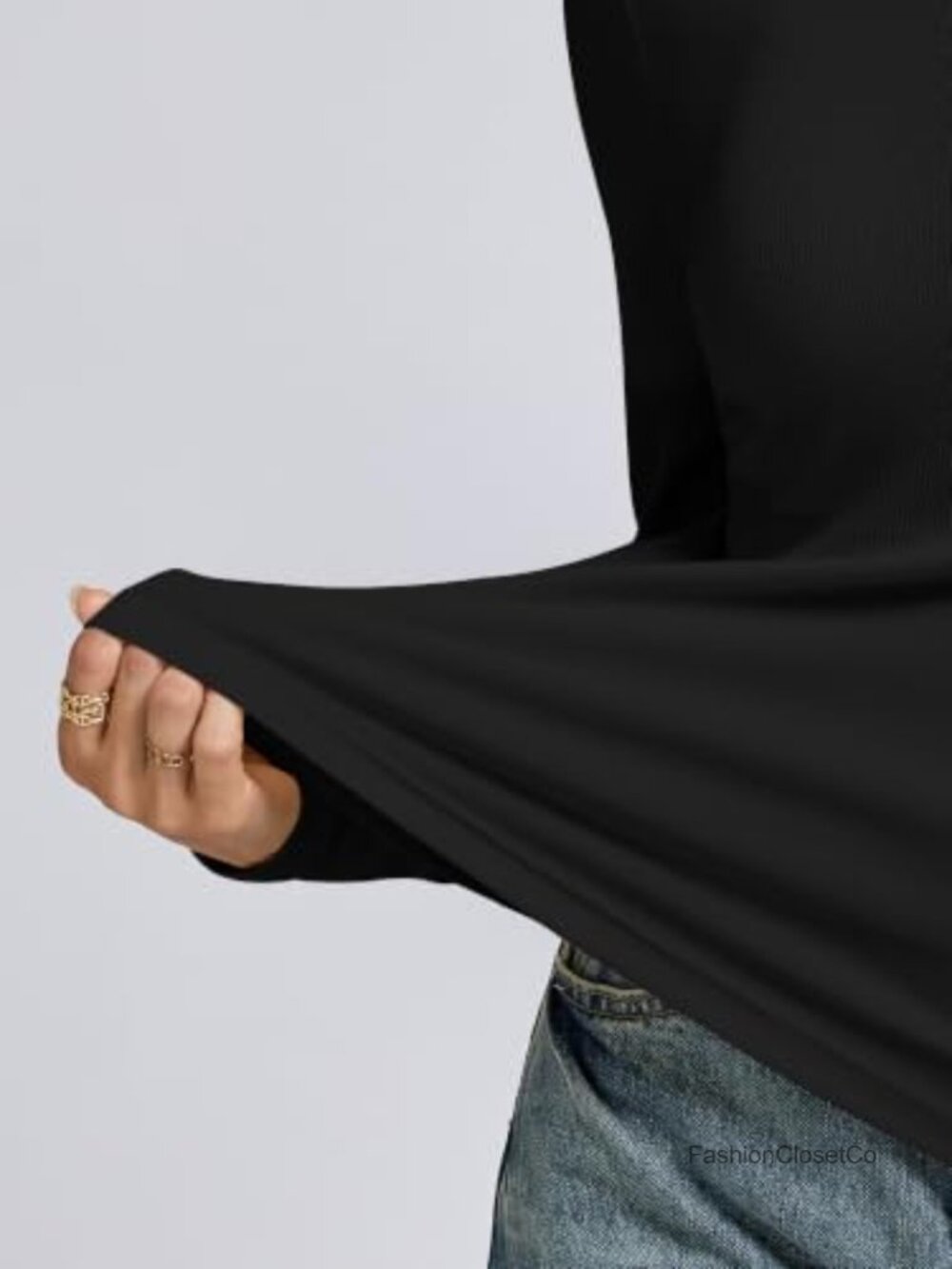 Women's Long Sleeve Henley Top Button Down Slim Fit Knit - Picture 4 of 6